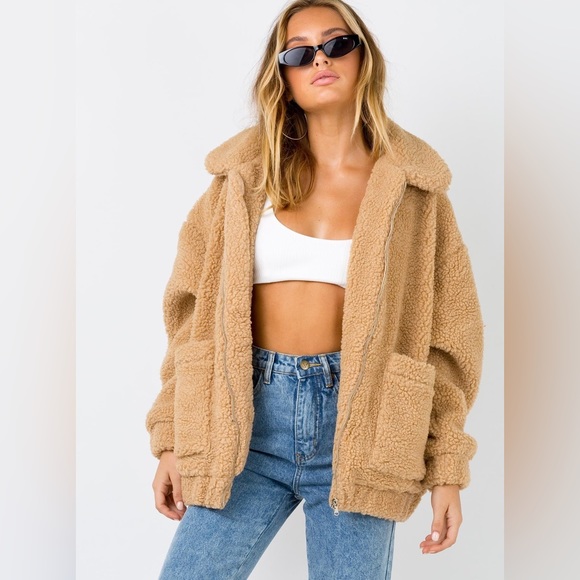 EUC I AM GIA PIXIE COAT TEDDY JACKET - Picture 4 of 7